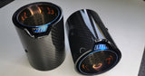 BMW MPerformance 2 x Exhaust Tips Burnt Blue/Gold